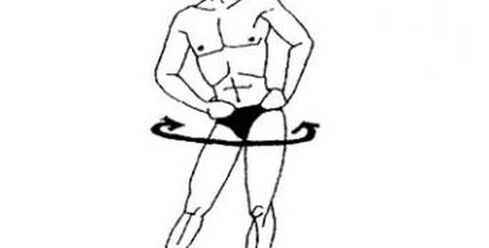 Rotation of the pelvis is a simple but effective exercise for strength in men